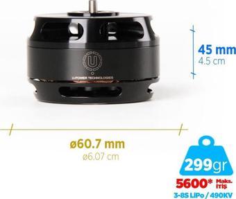 T-Motor Type U U7 V2.0 490KV Brushless Fırçasız UAV Motor Multikopter Multi-rotor Quadcopter Hexacopter Drone Motoru
