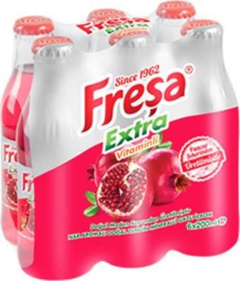 Freşa Extra Vitaminli Nar Aromalı Maden Suyu 6'Lı 200 Ml