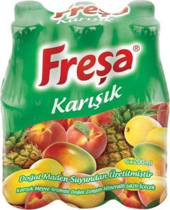 Freşa Karışık Aromalı Maden Suyu 200 Ml X 6 Adet