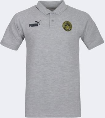 Fenerbahçe Orijinal Puma Gri Polo Yaka Hoca T-Shirt