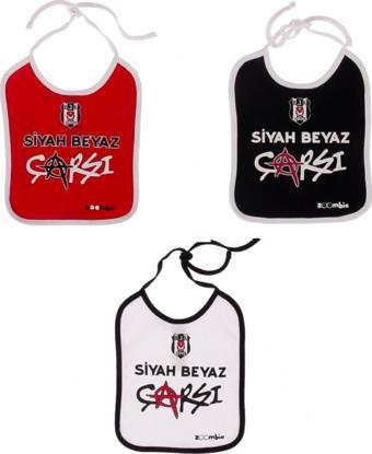 Beşiktaş Zoombia Orjinal Lisanslı 3'lü Bebek Önlük Seti