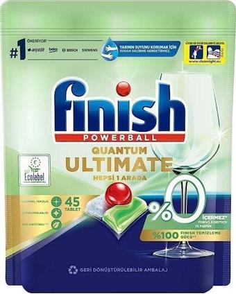 Finish Quantum Ultimate %0 Bulaşık Makinesi Tableti 45'li