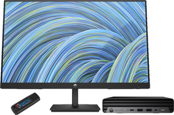 Hp Pro Mini 400 G9 Intel Core İ7-14700T 64GB Ddr5 2tb SSD WINDOWS11HOME 23.8 Fhd Monitör Mini Masaüstü Bilgisayar W9H6W3ET54 + Zetta USB Bellek