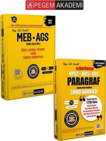 Pegem Akademi 2025 MEB - AGS Konu Anlatımlı Sözel Sayısal Yetenek Tarih Türkiye Coğrafyası + Ezberbo - Pegem Akademi Yayıncılık