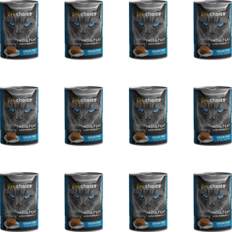 Prochoice Tahılsız Sardalya ve Hamsili Ezme Konserve Kedi Maması 400 Gr (12 Adet)