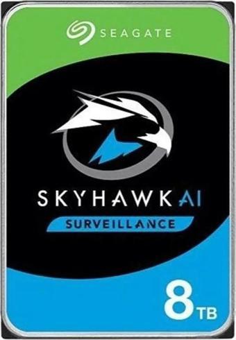 8 Tb Seagate 3.5 Skyhawk Aı Sata 7200rpm 256mb 7/24 Guvenlık St8000ve001 (5 Yıl Resmı Dıst 