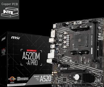 Msı A520m-a Pro Ddr4 3200mhz 1xhdmı 1xdvı 1xm.2 Usb 3.2 Matx Am4 (amd Am4 5000/4000 /3000 S