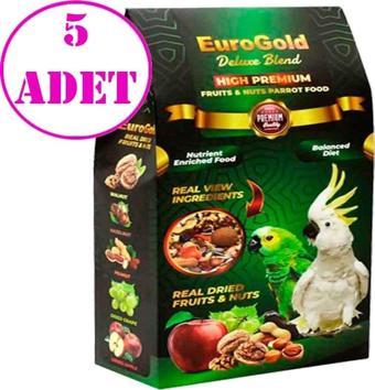 EuroGold Deluxe Blend Meyveli ve Kuruyemişli Papağan Yemi 650 Gr 5 AD