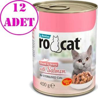 RO Cat Somonlu Kısır Kedi Konservesi 400 Gr 12 AD