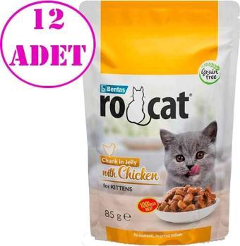 Ro Cat Tavuklu Yavru Kedi Yaş Maması 85 Gr 12 AD