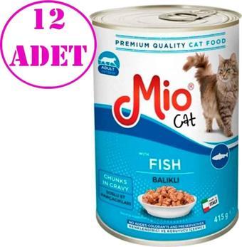 Mio Balıklı Yetişkin Kedi Konservesi 415 Gr 12 AD