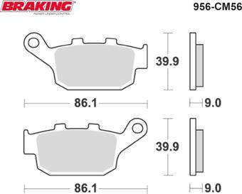 Brakıng Fren Balatası Sinter 956cm56 Arka Cbr250r Nc750 S X  Cf Moto Nk150 Cbr650 Fa Cb650f Suzukı G