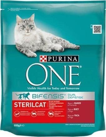 Purina One Sığır Etli Kısırlaştırılmış Yetişkin Kedi Maması 800 Gr