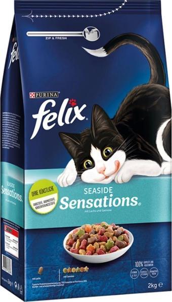 Felix Seaside Sensations Somonlu Ve Sebzeli Yetişkin Kuru Kedi Maması 2 Kg X 6 Adet