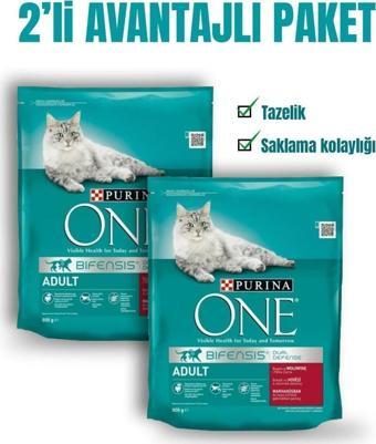 Purina One Yetişkin Sığır Etli Kedi Maması 800 Gr X 2Ad