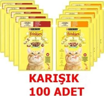 Friskies Karışık Kedi Maması 104 Adet Pouch