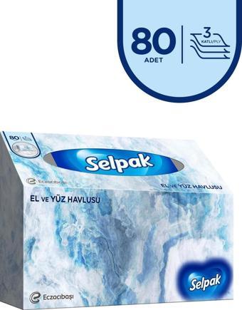 Selpak El Ve Yüz Havlusu 80li Paket 6lı 480Adet