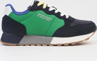 Benetton® İTHAL Lacivert Yeşil Kadın Spor Ayakkabı BNI-10048