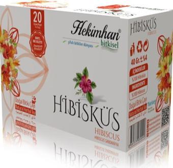 Hekimhan Bitkisel Hibiskus Doğal Bitki Süzen Poşet Çay 20 X 2 Gr