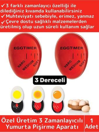 Özel Yüksek Kaliteli Yanmaz Erimez 3 Farklı Zamanlayıcılı Yumurta Pişirme Derecesi Aparatı Egg Timer