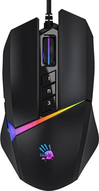 Bloody W60 Max 10.000 CPI 10 Tuş Optik RGB Kablolu Siyah Gaming (Oyuncu) Mouse