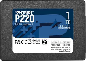 Patriot P220 1TB 550/500MB/s 2.5" SATA3 SSD Disk (P220S1TB25)