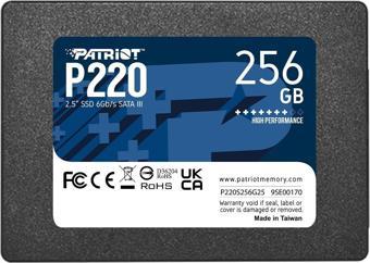 Patriot P220 256GB 550/490MB/s 2.5" SATA3 SSD Disk (P220S256G25)