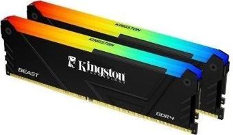 Kingston Beast KF432C16BB2AK2/64TR RGB 64GB (2x32) DDR4 3200Mhz CL16 Siyah Gaming RAM (Bellek)