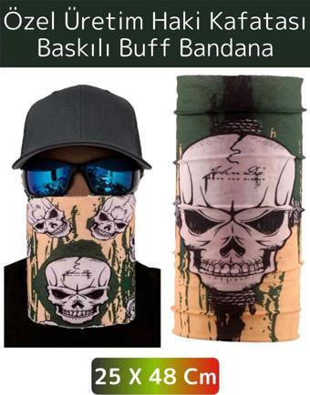 Yüksek Kaliteli Şık Kuru Kafa Tasarımlı Motor Açık Hava Spor Çok Amaçlı Saç Boyun Bilek Buff Bandana