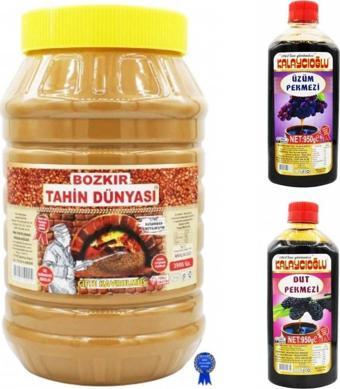 Bozkır Tahin Merkezi Çifte Kavrulmuş Tahin Kepeksiz 2900 Gr -Üzüm Pekmezi 950 Gr -Dut Pekmezi 950 Gr