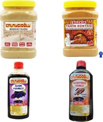 Bozkır Tahin Merkezi Çifte Kavrulmuş Tahin Ve Bozkır Beyaz Tahin 935 Gr- Üzüm Pekmezi Ve Keçiboynuz Pekmezi 950 Gr
