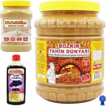 Bozkır Tahin Merkezi Kavrulmuş Kepeksiz Tahin 1900 Gr - Beyaz Bozkır Tahin 935 Gr -Üzüm Pekmezi 950 Gr