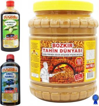 Bozkır Tahin Merkezi Kepeksiz 1900 Gr - Andız Pekmezi 950 - Kozalak Pekmezi 950 Gr