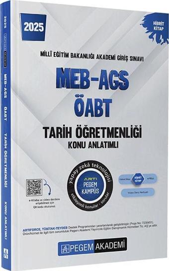 2025 MEB-AGS-ÖABT Tarih Öğretmenliği Konu Anlatımlı - Pegem Akademi Yayıncılık