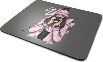 WuW Coffe Lover Pembe Kadın Dikdörtgen Mouse Pad