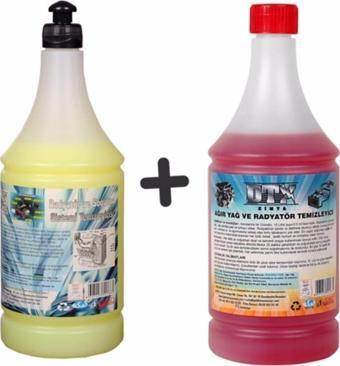 Dtx Kimya Oto Kalorifer Ve Petek Temizleme Ilacı (Solventli) 1Lt &Ağır Yağ Sökücü,Radyatör Temizleme Ilacı 1Lt
