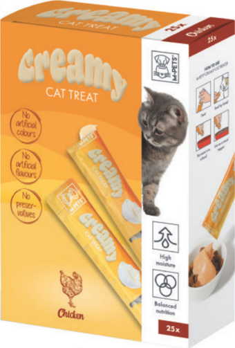 M-PETS Creamy Tavuklu Krema Kedi Ödülü 25x15 Gr