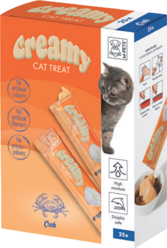 M-PETS Creamy Yengeçli Krema Kedi Ödülü 25x15 Gr