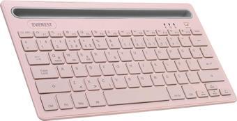 Everest Kb-Bt82 Pembe-Gri Bluetooth Ultra İnce+Şarjlı Q Mac-Win-Android-İos Uyumlu Kablosuz Klavye