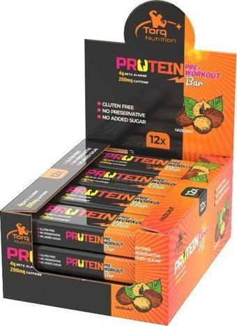 Torq Nutrition Pre-Workout Bar Fındık (50 gr x 12 Adet)