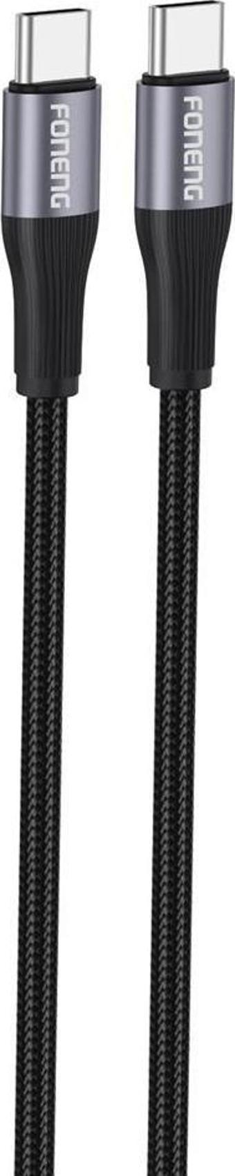 Foneng X112 60W Type-c To Type-C Şarj Ve Data Kablosu İp Örgülü