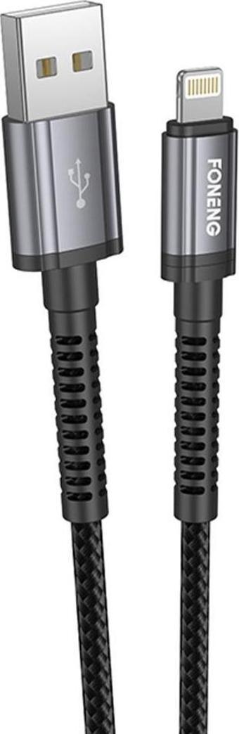 Foneng X83 Usb To Lightning Şarj Ve Data Kablosu İp Örgülü 1,2M