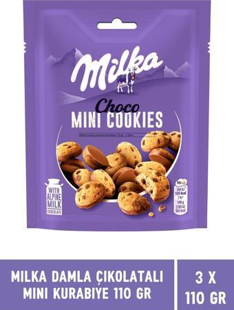 Milka Damla Çikolatalı Mini Kurabiye 110 gr - 3 Adet