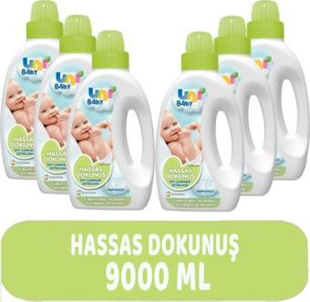 UNİ BABY ÇAMAŞIR DETERJANI HASSAS DOKUNUŞ 1500ML 6 ADET