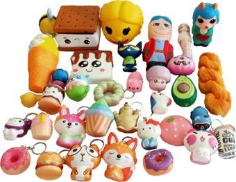 CT Trade (24 Adet) Squishy 3 Farklı Boy ve Modellerde 3 cm-20 cm Arası