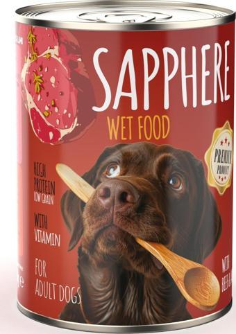 Sapphere Kırmızı Etli Yetişkin Köpek Maması Konserve 400 Gr