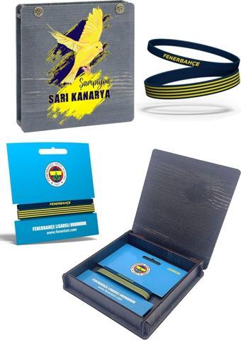 Fenerbahçe Orijinal Lisanslı 2'li Lacivert Silikon Çocuk Bileklik Kanarya Baskılı Hediyelik Kutulu