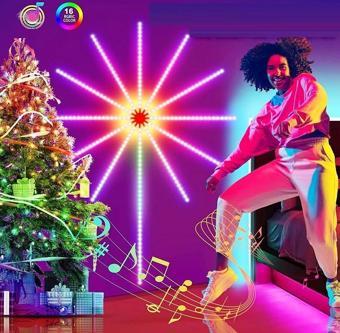 VIP KALİTE HAVAİ FİŞEK NOEL IŞIĞI APP SMART CONTROL IC LED RGB FIREWORKS LIGHT FULL+FULL RENKLİ LED