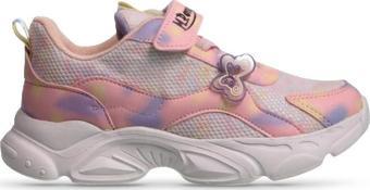 Büyük Kız Çocuk Cırtlı Pembe Sneaker