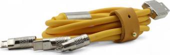 TYPE-C - LIGHTNING - MICRO USB 120W 6A 3-IN-1 ÇOKLU ŞARJ KABLOSU SARI